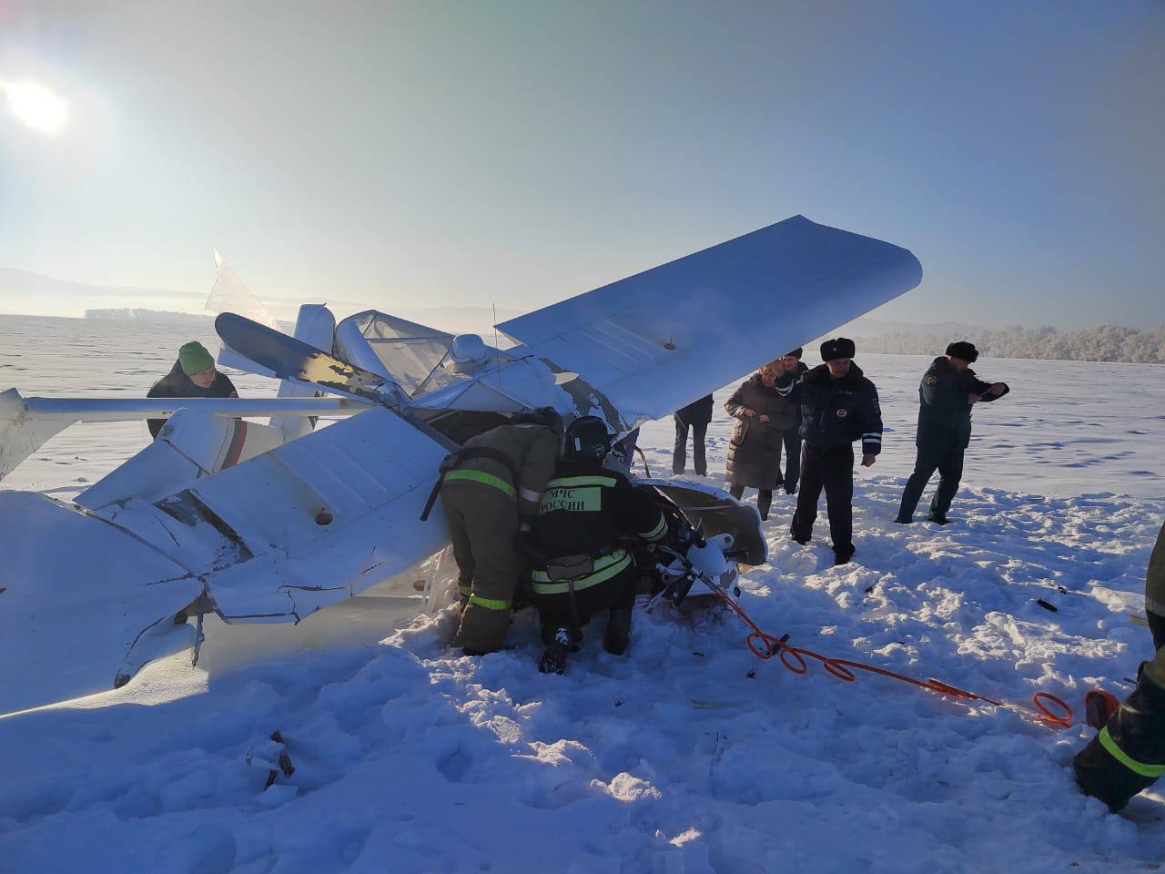 В Алтайском крае упал самолет