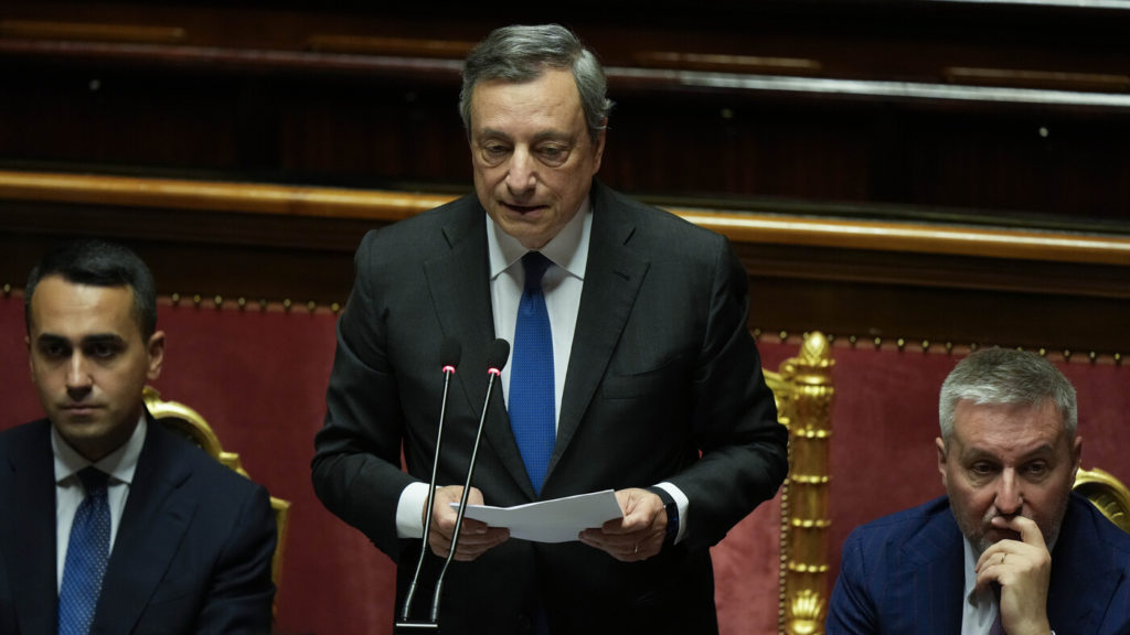 Премьер-министр Италии Марио Драги подал в отставку