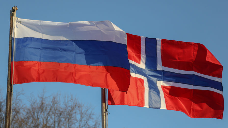 Флаг Норвегии и России фото