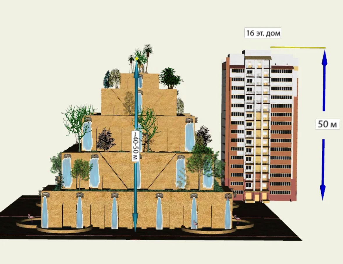 Висячие сады семирамиды чертежи