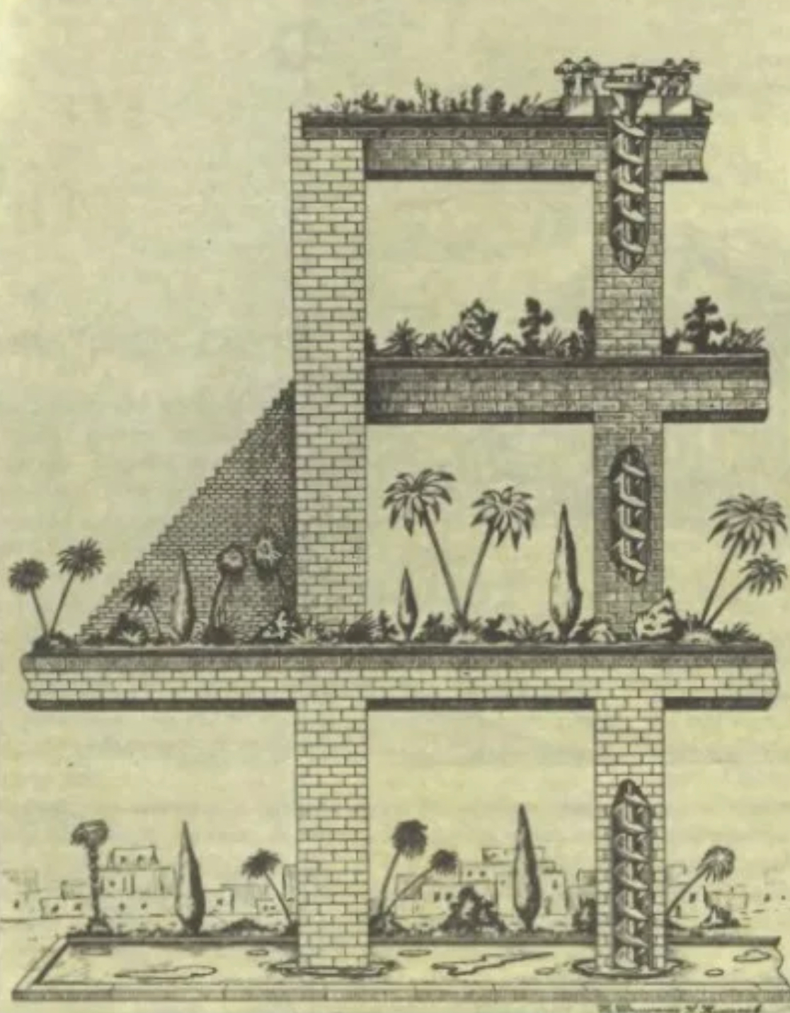 Висячие сады семирамиды чертежи
